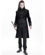 Devil Fashion Black Retro Gothic Embroidery Velvet Tailcoat for Men