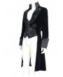 Devil Fashion Black Retro Gothic Embroidery Velvet Tailcoat for Men