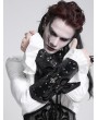 Devil Fashion Black Gothic Punk Cross Studded Lace Up Gloves for Men