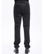 Devil Fashion Black Gothic Vintage Jacquard Zip Front Party Pants for Men