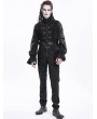 Devil Fashion Black Gothic Vintage Jacquard Zip Front Party Pants for Men