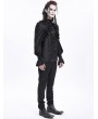 Devil Fashion Black Gothic Vintage Ruffled Lace Cross Party Shirt for Men