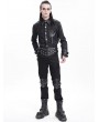 Devil Fashion Black Gothic Punk Fitted Long Sleeve Shirt for Men