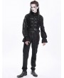 Devil Fashion Black Gothic Vintage Pleated Lace Party Shirt for Men