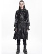 Devil Fashion Black Gothic Buckle Blet Zipper Asymmetric Skirt for Men