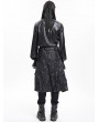 Devil Fashion Black Gothic Buckle Blet Zipper Asymmetric Skirt for Men