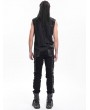 Devil Fashion Black Gothic Punk Cross Strap Sleeveless Shirt for Men