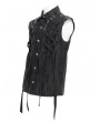 Devil Fashion Black Gothic Punk Cross Strap Sleeveless Shirt for Men