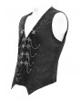 Devil Fashion Black Gothic Vintage Pattern Chian vParty Waistcoat for Men