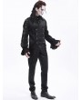 Devil Fashion Black Gothic Vintage Pattern Double Breasted Party Waistcoat for Men