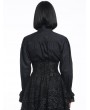 Pentagramme Black Gothic Frilled Long Sleeve Shirt for Women