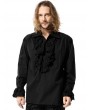 Pentagramme Black Retro Gothic Long Sleeve Loose Shirt for Men