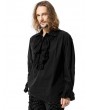 Pentagramme Black Retro Gothic Long Sleeve Loose Shirt for Men