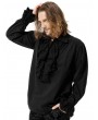 Pentagramme Black Retro Gothic Long Sleeve Loose Shirt for Men