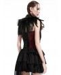 Pentagramme Black Gothic Feather High Collar Fringed Bolero Cape for Women