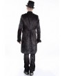 Pentagramme Black Brocade Pattern Gothic Mid-Length Tailcoat for Men