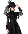 Pentagramme Black Gothic Retro Lace Feather Bolero Jacket for Women