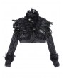 Pentagramme Black Gothic Retro Lace Feather Bolero Jacket for Women