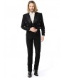 Pentagramme Black Gothic Shawl Collar Slim Fit Gentleman's Tuxedo Jacket