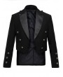 Pentagramme Black Gothic Shawl Collar Slim Fit Gentleman's Tuxedo Jacket