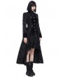 Pentagramme Black Vintage Gothic Brocade Velvet Long Coat for Women