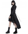 Pentagramme Black Vintage Gothic Brocade Velvet Long Coat for Women