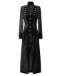 Pentagramme Black Vintage Gothic Brocade Velvet Long Coat for Women