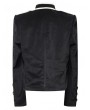 Pentagramme Black Velvet Gothic Triple-Breasted Military Style Jacket for Men