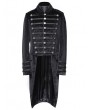 Pentagramme Black Gothic Velvet Button Front Tailcoat for Men