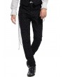 Pentagramme Black Vintage Pattern Gothic Lace-Up Pants for Men