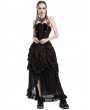 Pentagramme Red Vintage Gothic Strapless Bustier High-Low Party Dress