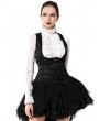 Pentagramme Black Vintage Gothic Striped Vest for Women