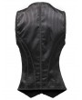 Pentagramme Black Vintage Gothic Striped Vest for Women