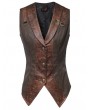 Pentagramme Coffee Steampunk Gothic Striped Lapel Button Vest for Women