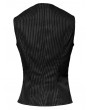 Pentagramme Black Steampunk Gothic Striped Lapel Button Vest for Women