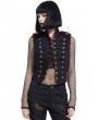 Pentagramme Black and Red Gothic Steampunk Officer Uniform Vest for Women