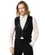 Pentagramme Black Gothic Steampunk Victorian Single-Breasted Men's Vest