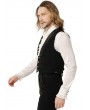 Pentagramme Black Gothic Steampunk Victorian Single-Breasted Men's Vest