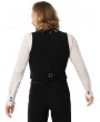 Pentagramme Black Gothic Steampunk Victorian Single-Breasted Men's Vest