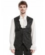 Pentagramme Black Victorian Gothic Pirate Vest for Men