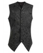 Pentagramme Black Victorian Gothic Pirate Vest for Men