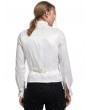 Pentagramme White Vintage Gothic Victorian Brocade Lapel Collar Vest for Men