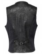 Pentagramme Black Steampunk Gothic Striped Asymmetrical Vest for Men