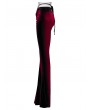 Punk Rave Red Gothic Gradient Sexy Flared Velvet Pants for Women