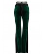 Punk Rave Punk Rave Green Gothic Gradient Sexy Flared Velvet Pants for Women