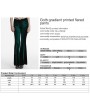 Punk Rave Punk Rave Green Gothic Gradient Sexy Flared Velvet Pants for Women