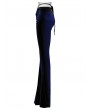 Punk Rave Blue Gothic Gradient Sexy Flared Velvet Pants for Women