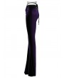 Punk Rave Violet Gothic Gradient Sexy Flared Velvet Pants for Women