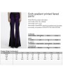 Punk Rave Violet Gothic Gradient Sexy Flared Velvet Pants for Women