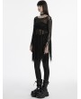 Punk Rave Black Gothic Decadent Hollow Out Tassels Sweater for Women